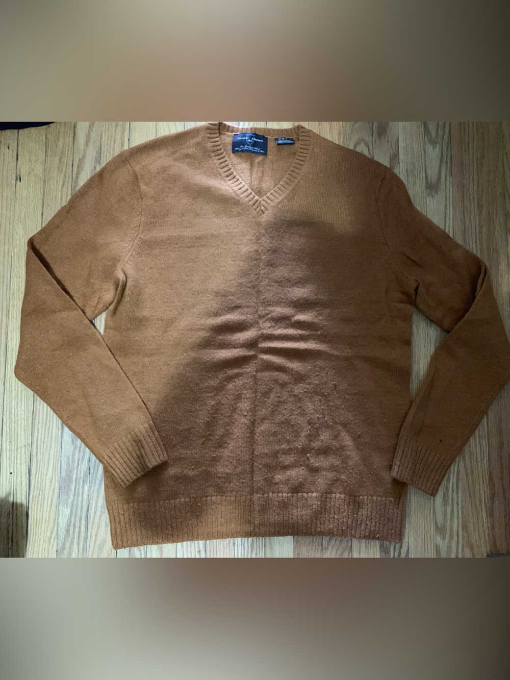 Black brown 1826 Men's V-Neck Sweater in Brown
